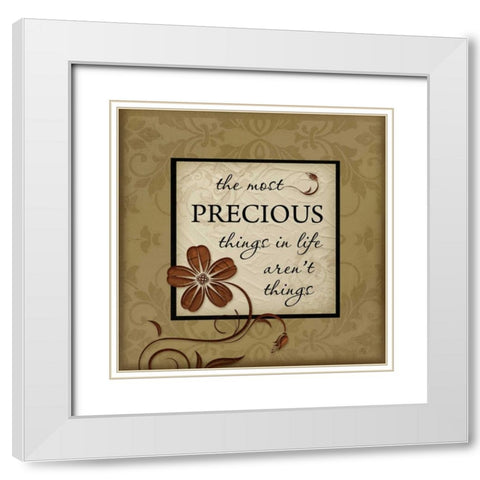 The Most Precious White Modern Wood Framed Art Print with Double Matting by Pugh, Jennifer