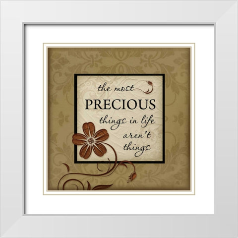 The Most Precious White Modern Wood Framed Art Print with Double Matting by Pugh, Jennifer