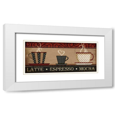 Coffee White Modern Wood Framed Art Print with Double Matting by Pugh, Jennifer