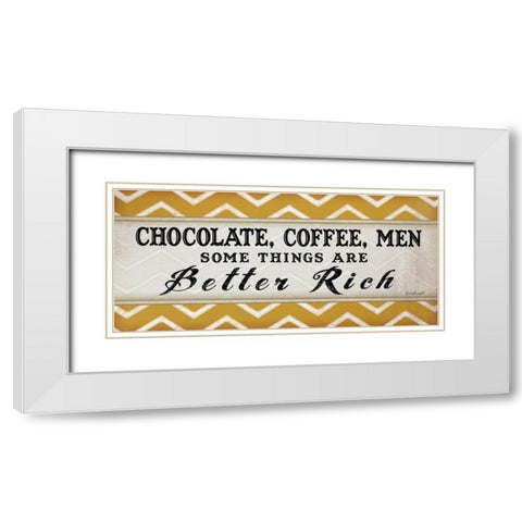 Chocolate Coffee IV White Modern Wood Framed Art Print with Double Matting by Pugh, Jennifer