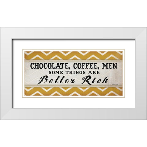 Chocolate Coffee IV White Modern Wood Framed Art Print with Double Matting by Pugh, Jennifer