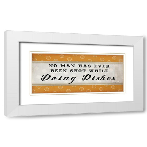 Doing Dishes White Modern Wood Framed Art Print with Double Matting by Pugh, Jennifer