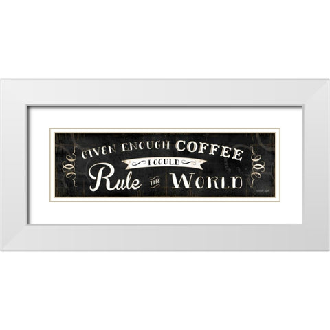 Rule the World White Modern Wood Framed Art Print with Double Matting by Pugh, Jennifer