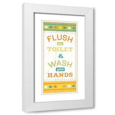 Flush and Wash White Modern Wood Framed Art Print with Double Matting by Pugh, Jennifer