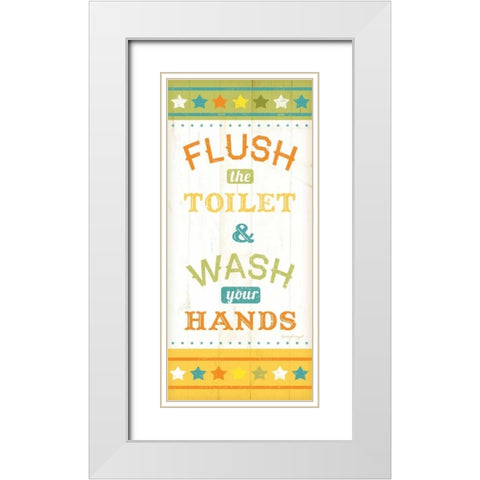 Flush and Wash White Modern Wood Framed Art Print with Double Matting by Pugh, Jennifer