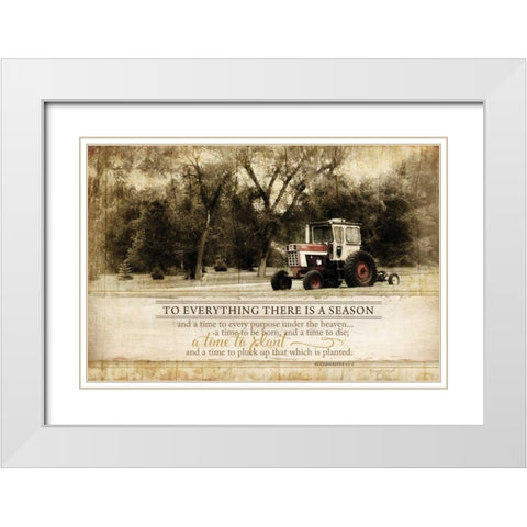 Everything There is a Season White Modern Wood Framed Art Print with Double Matting by Pugh, Jennifer