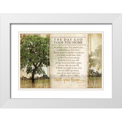 The Day God Took You Home White Modern Wood Framed Art Print with Double Matting by Pugh, Jennifer