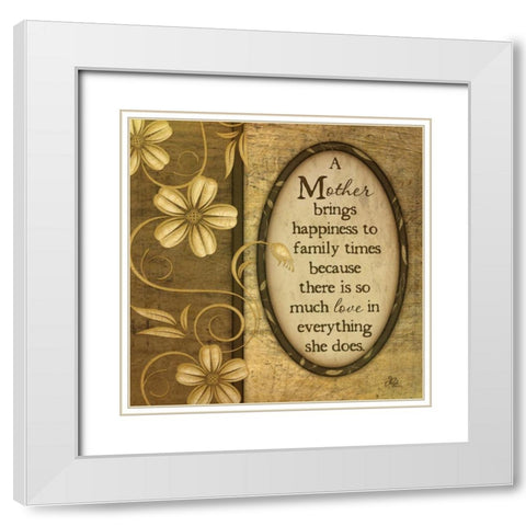 Mother White Modern Wood Framed Art Print with Double Matting by Pugh, Jennifer