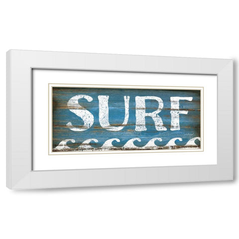 Surf White Modern Wood Framed Art Print with Double Matting by Pugh, Jennifer