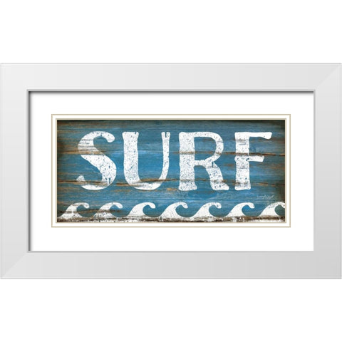 Surf White Modern Wood Framed Art Print with Double Matting by Pugh, Jennifer