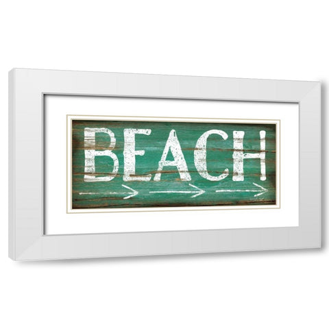 Beach White Modern Wood Framed Art Print with Double Matting by Pugh, Jennifer