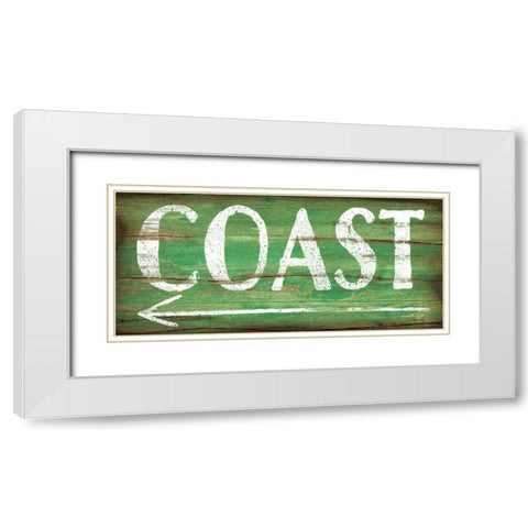 Coast White Modern Wood Framed Art Print with Double Matting by Pugh, Jennifer