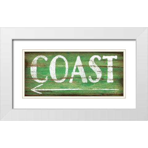 Coast White Modern Wood Framed Art Print with Double Matting by Pugh, Jennifer