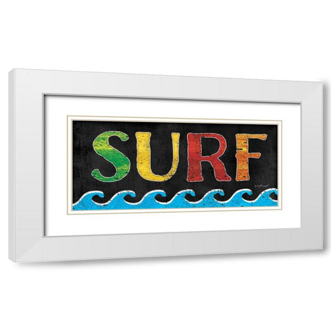 Surf White Modern Wood Framed Art Print with Double Matting by Pugh, Jennifer