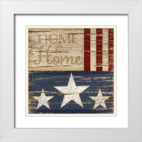 Home Sweet Home White Modern Wood Framed Art Print with Double Matting by Pugh, Jennifer