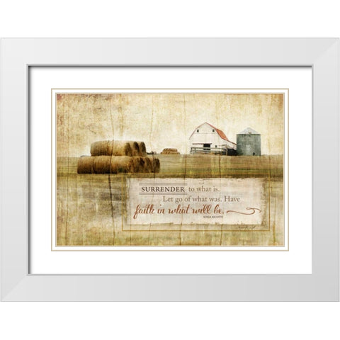 Surrender to What Is White Modern Wood Framed Art Print with Double Matting by Pugh, Jennifer