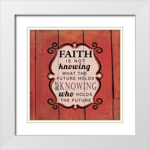 Knowing Who Holds the Future White Modern Wood Framed Art Print with Double Matting by Pugh, Jennifer