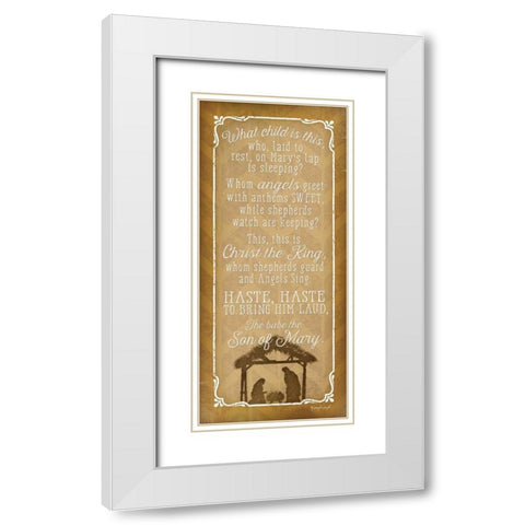 What Child Is This White Modern Wood Framed Art Print with Double Matting by Pugh, Jennifer