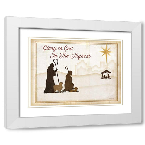 Glory to God in the Highest White Modern Wood Framed Art Print with Double Matting by Pugh, Jennifer