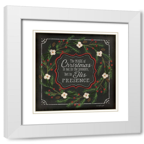 The Magic of Christmas White Modern Wood Framed Art Print with Double Matting by Pugh, Jennifer