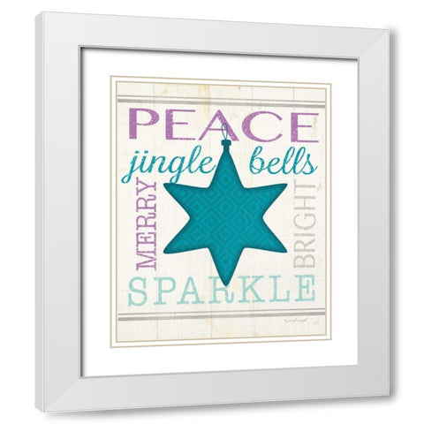 Star White Modern Wood Framed Art Print with Double Matting by Pugh, Jennifer