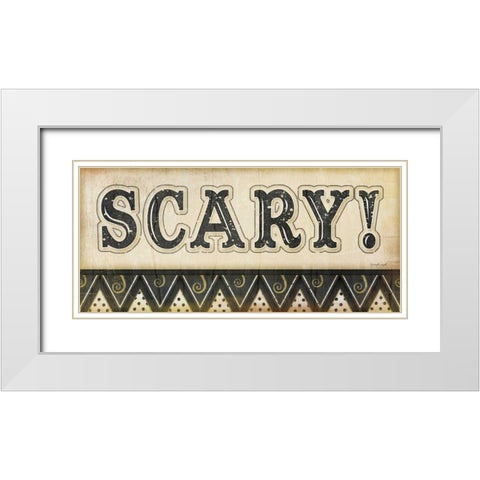Scary White Modern Wood Framed Art Print with Double Matting by Pugh, Jennifer