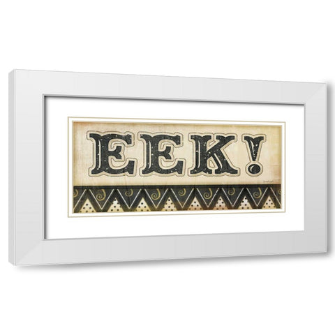 EEK White Modern Wood Framed Art Print with Double Matting by Pugh, Jennifer