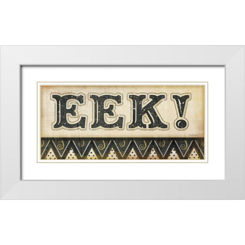 EEK White Modern Wood Framed Art Print with Double Matting by Pugh, Jennifer