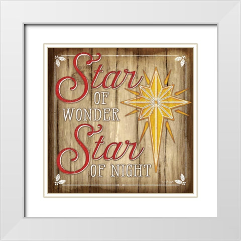 Star of Wonder White Modern Wood Framed Art Print with Double Matting by Pugh, Jennifer