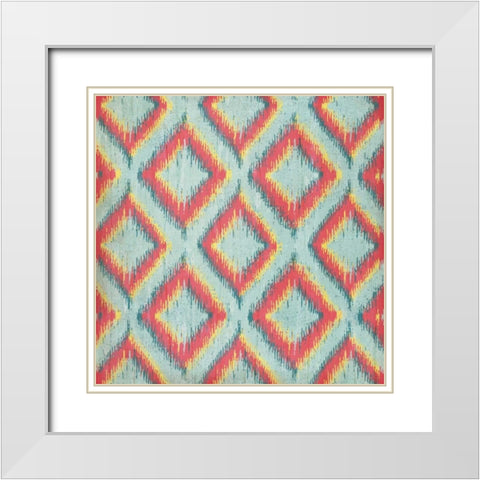 Spring iKat IV White Modern Wood Framed Art Print with Double Matting by Pugh, Jennifer