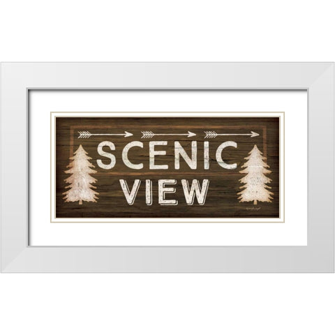 Scenic View White Modern Wood Framed Art Print with Double Matting by Pugh, Jennifer