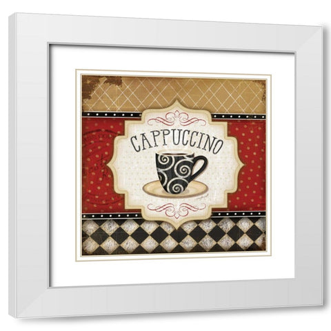 Red and Black Classic Coffee IV White Modern Wood Framed Art Print with Double Matting by Pugh, Jennifer