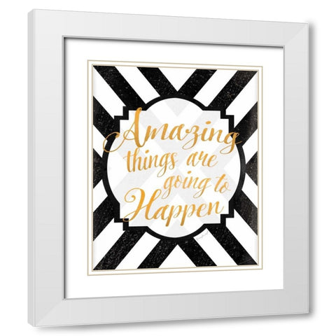 Amazing Things White Modern Wood Framed Art Print with Double Matting by Pugh, Jennifer