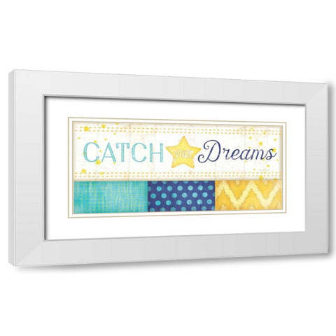 Catch Your Dreams White Modern Wood Framed Art Print with Double Matting by Pugh, Jennifer