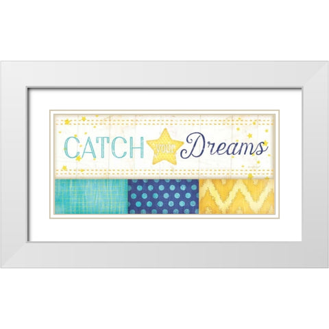 Catch Your Dreams White Modern Wood Framed Art Print with Double Matting by Pugh, Jennifer
