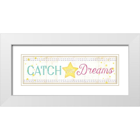 Catch Your Dreams White Modern Wood Framed Art Print with Double Matting by Pugh, Jennifer