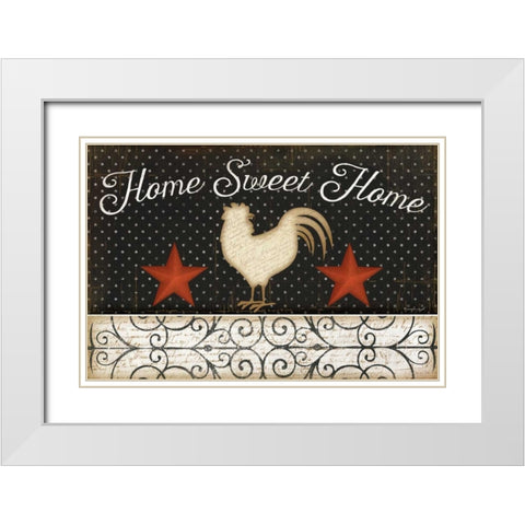 Home Sweet Home White Modern Wood Framed Art Print with Double Matting by Pugh, Jennifer