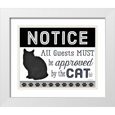 NOTICE White Modern Wood Framed Art Print with Double Matting by Pugh, Jennifer