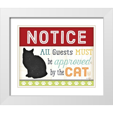 NOTICE - Color White Modern Wood Framed Art Print with Double Matting by Pugh, Jennifer