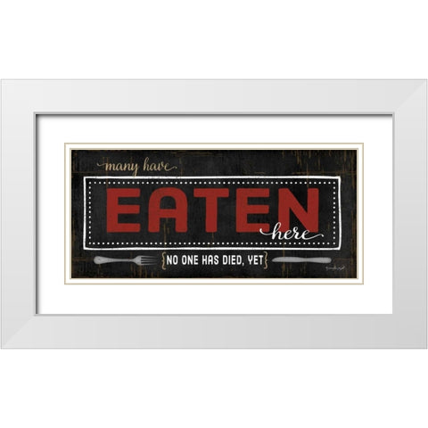 Many Have Eaten Here White Modern Wood Framed Art Print with Double Matting by Pugh, Jennifer