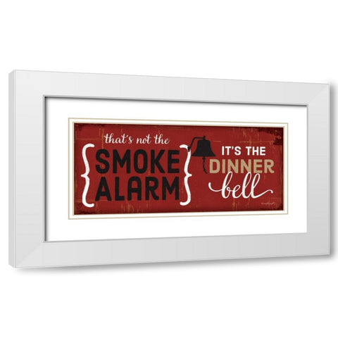 Dinner Bell White Modern Wood Framed Art Print with Double Matting by Pugh, Jennifer