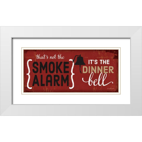 Dinner Bell White Modern Wood Framed Art Print with Double Matting by Pugh, Jennifer