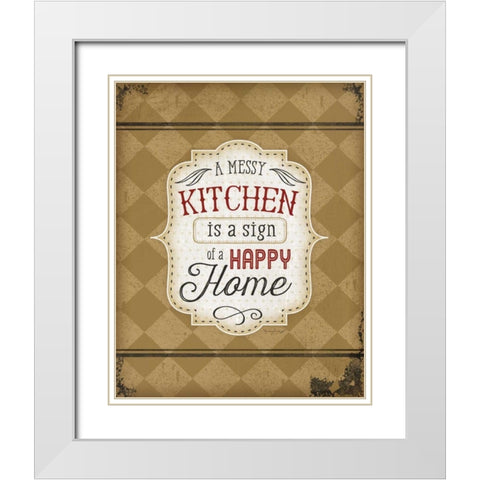 A Messy Kitchen White Modern Wood Framed Art Print with Double Matting by Pugh, Jennifer