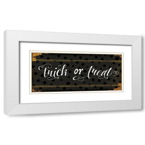 Trick or Treat White Modern Wood Framed Art Print with Double Matting by Pugh, Jennifer