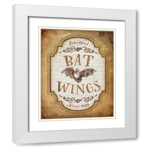 Bat Wings White Modern Wood Framed Art Print with Double Matting by Pugh, Jennifer