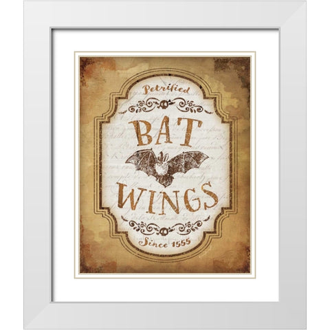 Bat Wings White Modern Wood Framed Art Print with Double Matting by Pugh, Jennifer