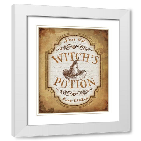 Witchs Potion White Modern Wood Framed Art Print with Double Matting by Pugh, Jennifer