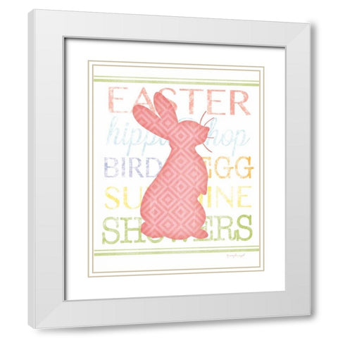 Bunny I White Modern Wood Framed Art Print with Double Matting by Pugh, Jennifer