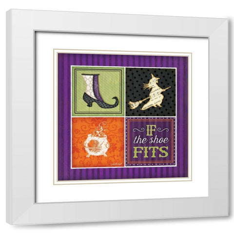 If the Shoe Fits White Modern Wood Framed Art Print with Double Matting by Pugh, Jennifer