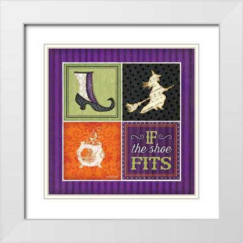 If the Shoe Fits White Modern Wood Framed Art Print with Double Matting by Pugh, Jennifer